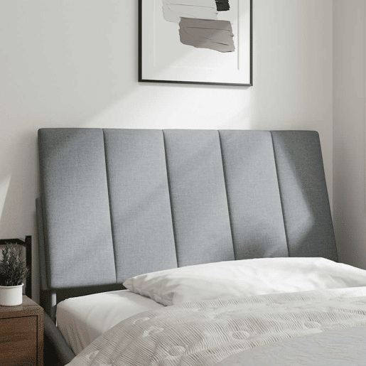 Almofadão de Cabeceira - Cabeceira de cama 100 cm tecido cinzento-claro