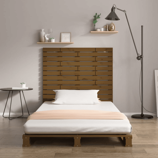 Cabeceira - Cabeceira de cama de parede 146x3x91,5 cm pinho maciço castanho-mel