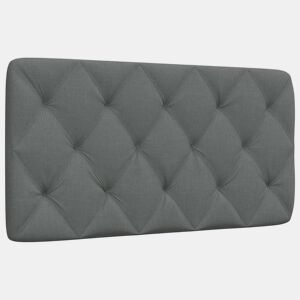 Almofadão de Cabeceira - Cabeceira de cama 100 cm tecido cinzento-escuro