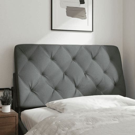 Almofadão de Cabeceira - Cabeceira de cama 100 cm tecido cinzento-escuro