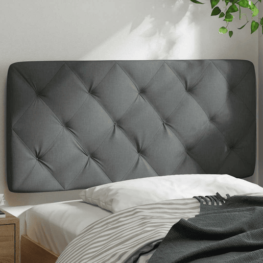 Almofadão de Cabeceira - Cabeceira de cama 100 cm tecido cinzento-escuro