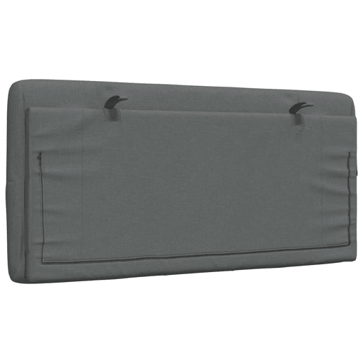 Almofadão de Cabeceira - Cabeceira de cama 100 cm tecido cinzento-escuro