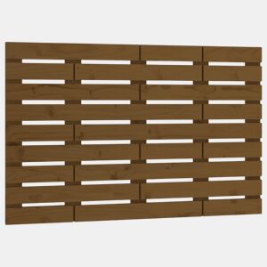 Cabeceira - Cabeceira de cama de parede 106x3x63 cm pinho maciço castanho-mel