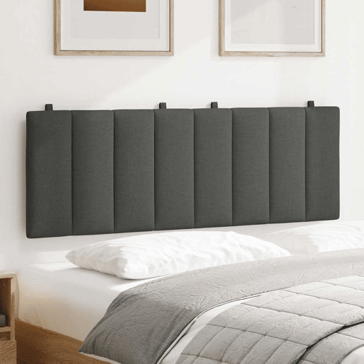 Almofadão de Cabeceira - Cabeceira de cama 120 cm tecido cinzento-escuro