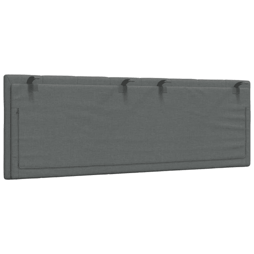 Almofadão de Cabeceira - Cabeceira de cama 120 cm tecido cinzento-escuro