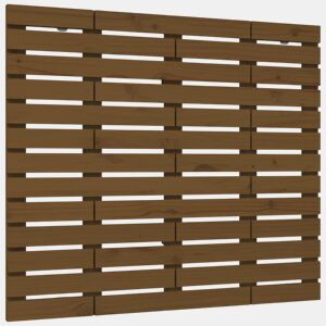 Cabeceira - Cabeceira de cama de parede 126x3x91,5 cm pinho maciço castanho-mel