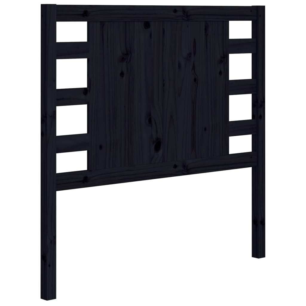 Cabecero cama - mueble cabecero madera maciza de pino negro 96x4x100 cm