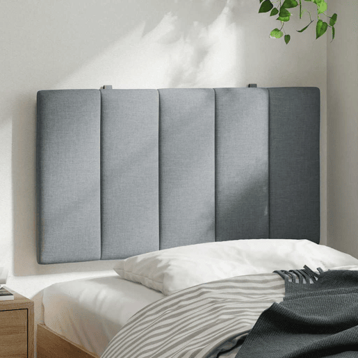 Almofadão de Cabeceira - Cabeceira de cama 90 cm tecido cinzento-claro