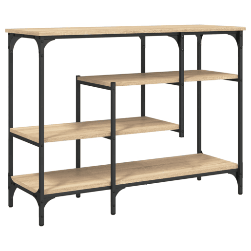 Mesa Consola - Mesa De Entrada c prateleiras 100x35x75 cm carvalho sonoma