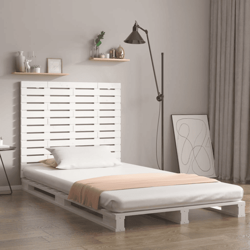Cabeceira - Cabeceira de cama de parede 106x3x91,5cm madeira de pinho maciça branco