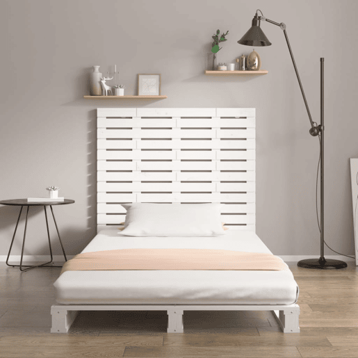Cabeceira - Cabeceira de cama de parede 106x3x91,5cm madeira de pinho maciça branco