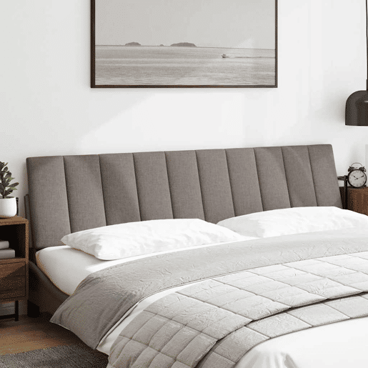 Almofadão de Cabeceira - Cabeceira de cama 200 cm tecido cinzento-acastanhado Almofadão de Cabeceira - Cabeceira de cama 200 cm tecido cinzento-acastanhado