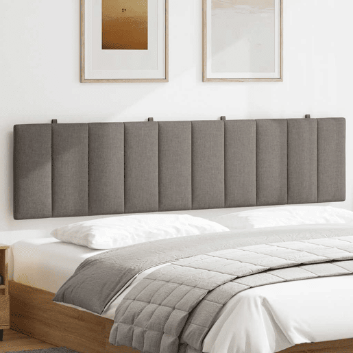 Almofadão de Cabeceira - Cabeceira de cama 200 cm tecido cinzento-acastanhado Almofadão de Cabeceira - Cabeceira de cama 200 cm tecido cinzento-acastanhado