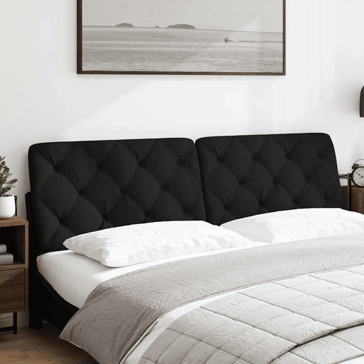 Almofadão de Cabeceira - Cabeceira de cama 180 cm tecido preto