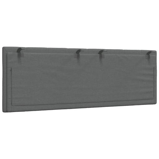Almofadão de Cabeceira - Cabeceira de cama 140 cm tecido cinzento-escuro