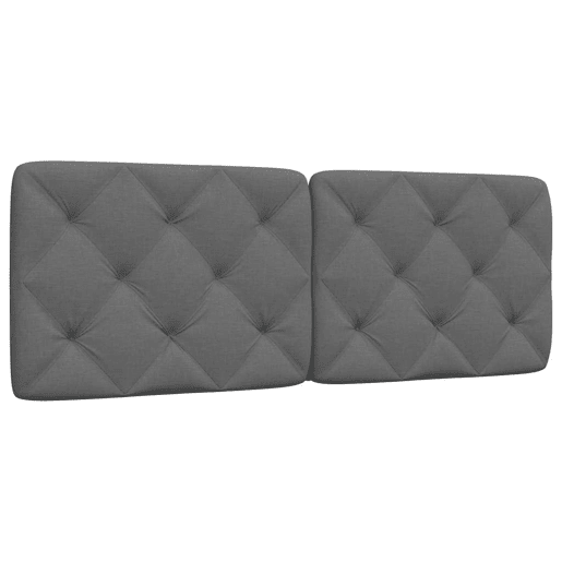 Almofadão de Cabeceira - Cabeceira de cama 120 cm tecido cinzento-escuro