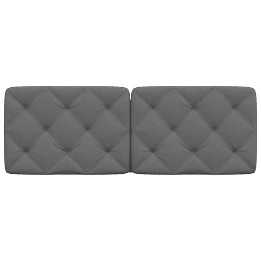 Almofadão de Cabeceira - Cabeceira de cama 120 cm tecido cinzento-escuro