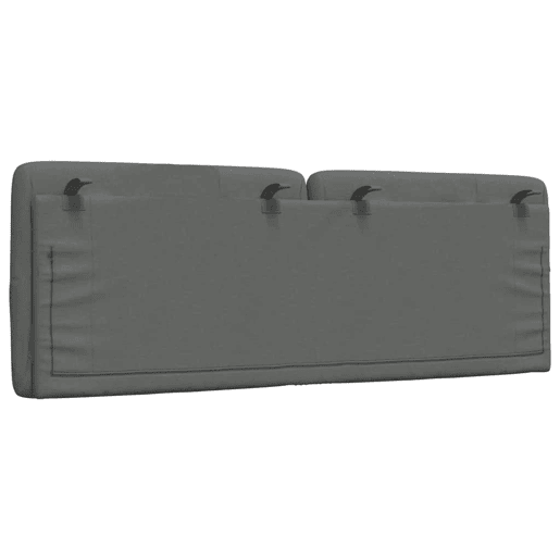 Almofadão de Cabeceira - Cabeceira de cama 120 cm tecido cinzento-escuro