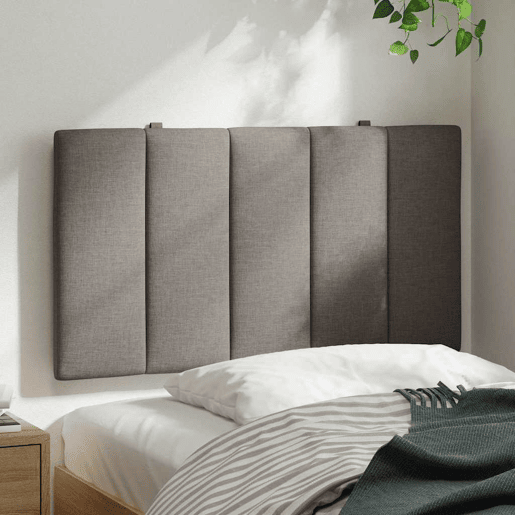 Almofadão de Cabeceira - Cabeceira de cama 80 cm tecido cinzento-acastanhado