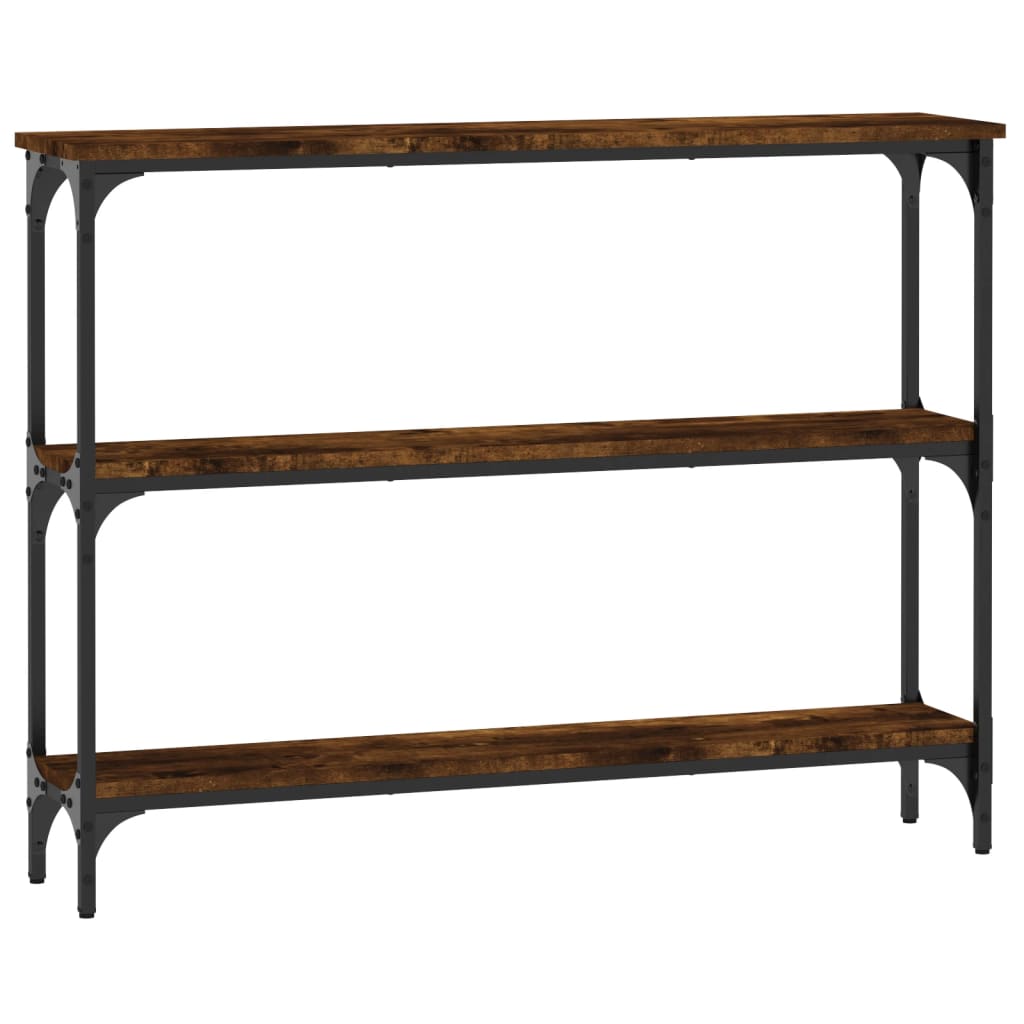 Mesa consola - mesa de entrada madera de ingeniería roble ahumado 100x22,5x75 cm
