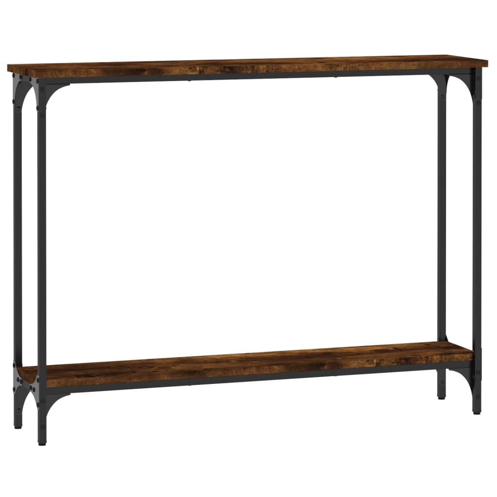 Mesa consola - mesa de entrada madera de ingeniería roble ahumado 100x22,5x75 cm
