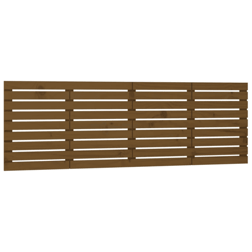 Cabeceira - Cabeceira de cama de parede 206x3x63 cm pinho maciço castanho-mel