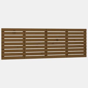Cabeceira - Cabeceira de cama de parede 206x3x63 cm pinho maciço castanho-mel
