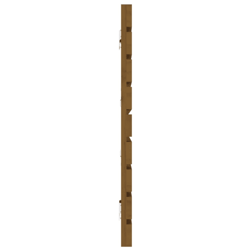Cabeceira - Cabeceira de cama de parede 206x3x63 cm pinho maciço castanho-mel