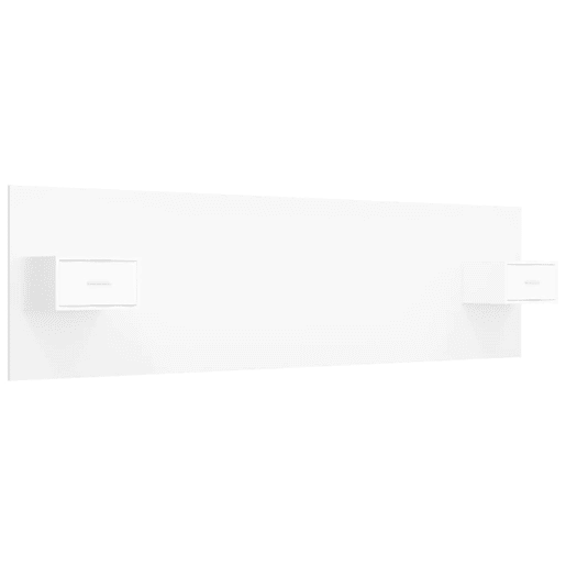 Cabeceira - Cabeceira de cama cama + armários madeira processada branco
