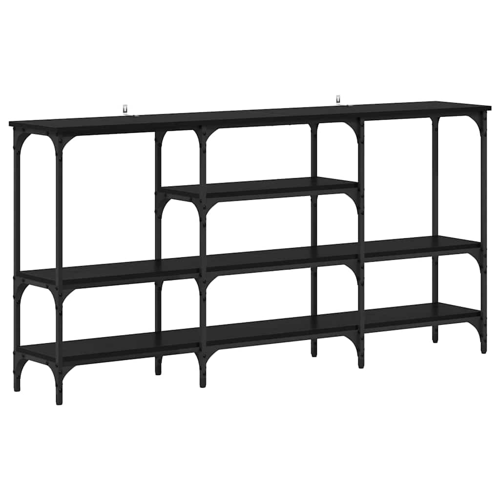 Mesa consola - mesa de entrada roble negro 160 x 29 x 80 cm madera contrachapada