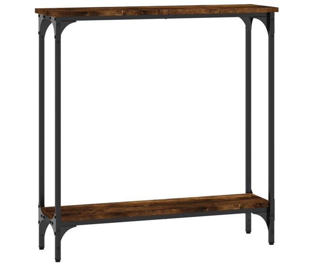 Mesa consola - mesa de entrada madera de ingeniería roble ahumado 75x22,5x75 cm