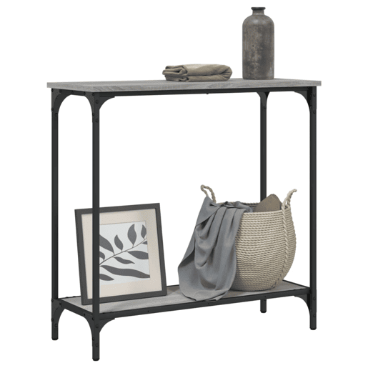 Mesa Consola - Mesa De Entrada 75x30,5x75 cm derivados de madeira cinzento sonoma