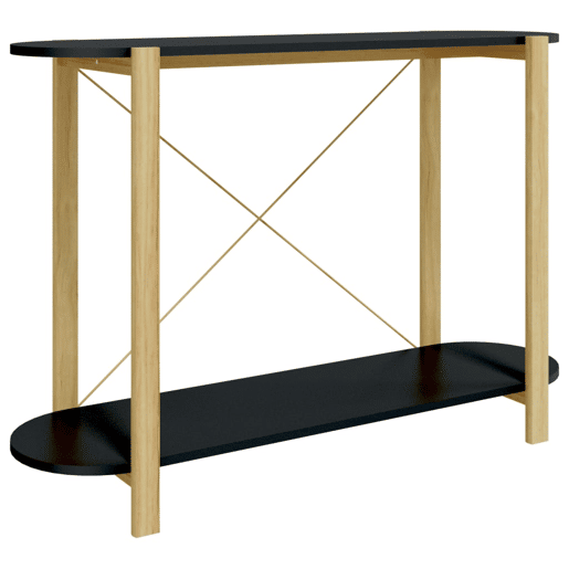 Mesa Consola - Mesa De Entrada 110x38x75 cm derivados de madeira preto