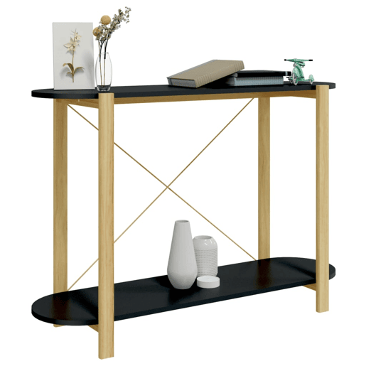 Mesa Consola - Mesa De Entrada 110x38x75 cm derivados de madeira preto