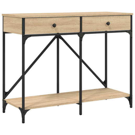Mesa Consola - Mesa De Entrada 100x39x78,5 cm derivados madeira carvalho sonoma