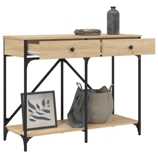 Mesa Consola - Mesa De Entrada 100x39x78,5 cm derivados madeira carvalho sonoma
