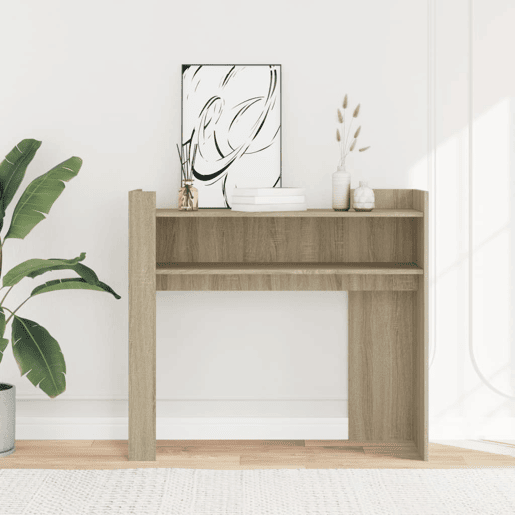 Mesa Consola - Mesa De Entrada 100x35x90 cm derivados de madeira carvalho sonoma