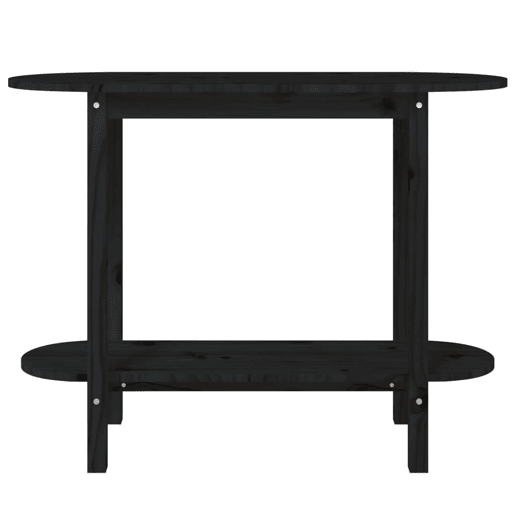 Mesa Consola - Mesa De Entrada 110x40x80 cm madeira de pinho maciça preto
