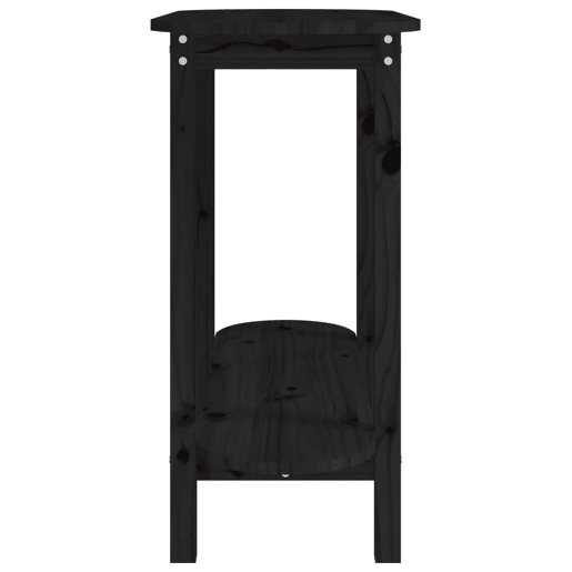 Mesa Consola - Mesa De Entrada 110x40x80 cm madeira de pinho maciça preto