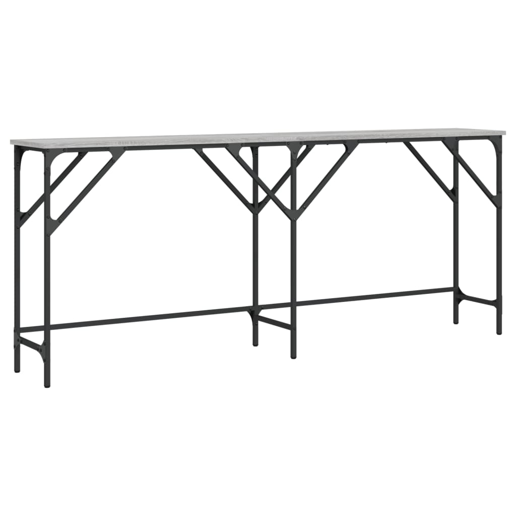 Mesa consola - mesa de entrada madera de ingeniería gris sonoma 180x29x75 cm