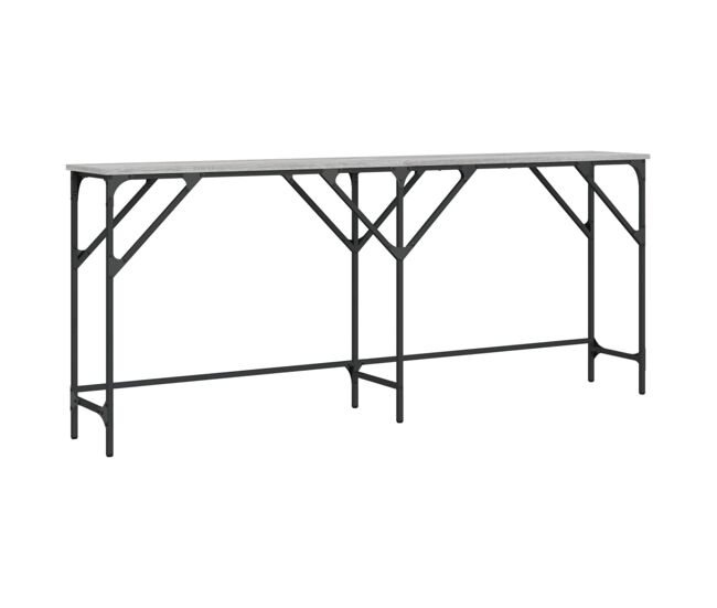 Mesa consola - mesa de entrada madera de ingeniería gris sonoma 180x29x75 cm