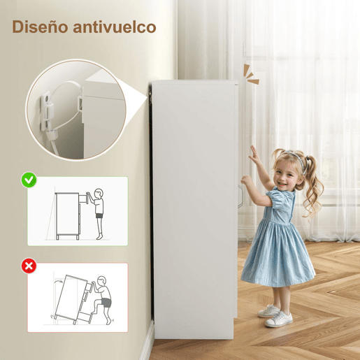 HOMCOM Sapateira de 2 Portas Sapateira para Entrada com 6 Prateleiras Ajustáveis para 14 Pares de Sapatos 55x35x108 cm Branco