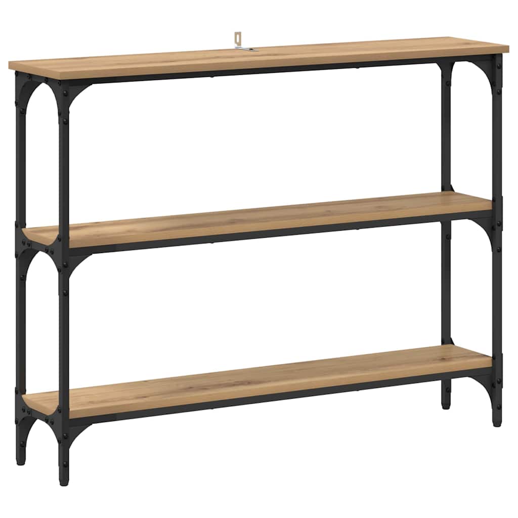 Mesa consola - mesa de entrada con estante roble artisan 100 x 22.5 x 75 cm