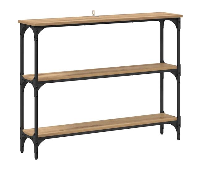 Mesa consola - mesa de entrada con estante roble artisan 100 x 22.5 x 75 cm