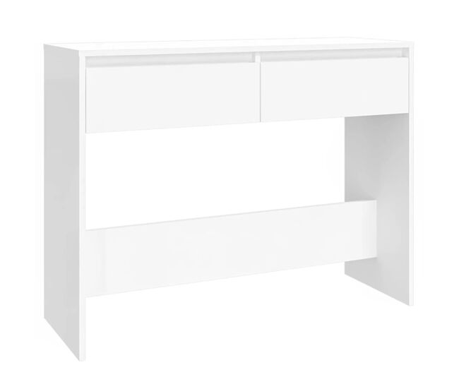 Mesa consola - mesa de entrada madera de ingeniería blanca 100x35x76,5 cm