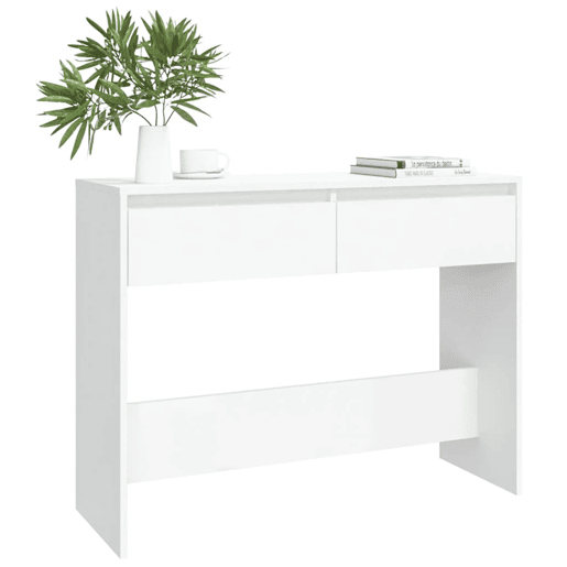 Mesa Consola - Mesa De Entrada 100x35x76,5 cm derivados de madeira branco