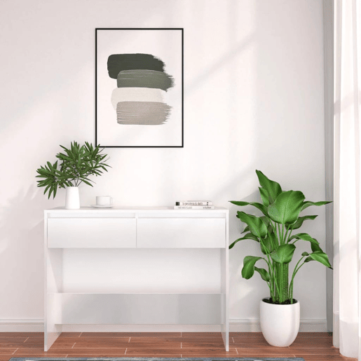 Mesa Consola - Mesa De Entrada 100x35x76,5 cm derivados de madeira branco