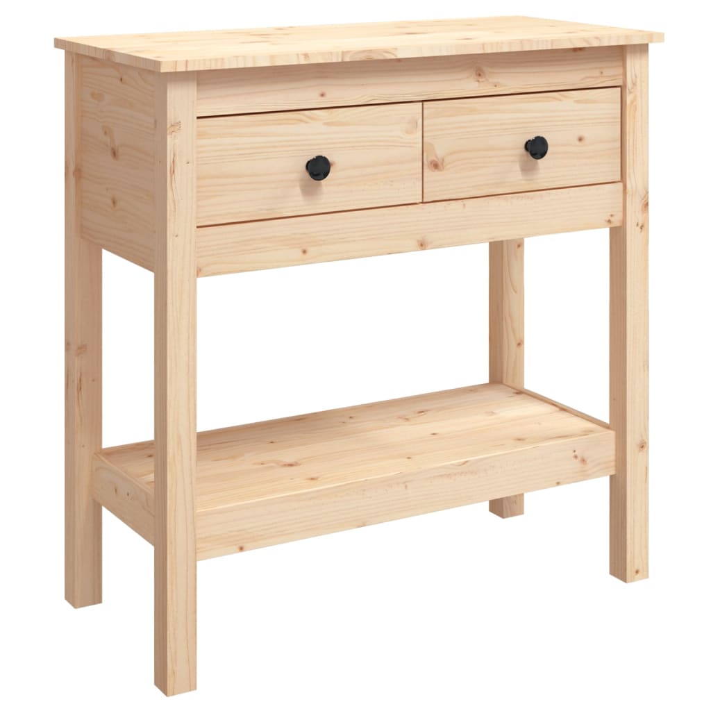 Mesa consola - mesa de entrada madera maciza de pino 75x35x75 cm