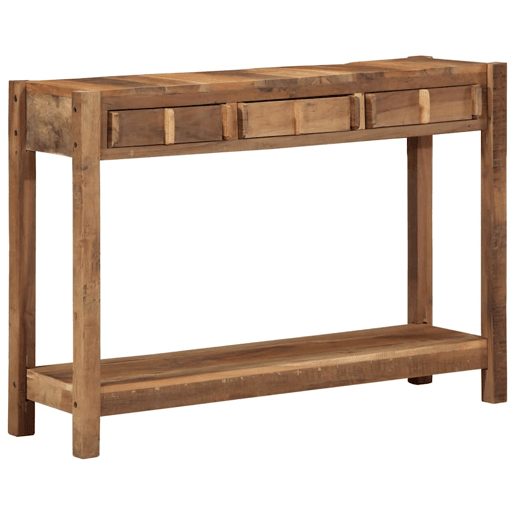 Mesa Consola - Mesa De Entrada Castanho 107 x 33 x 76 cm Madeira recuperada maciça