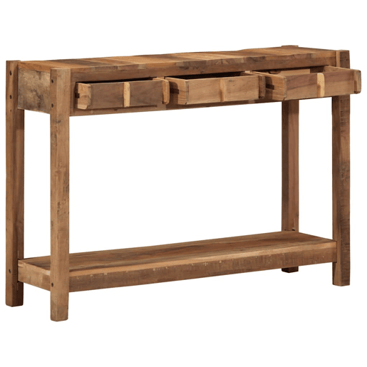 Mesa Consola - Mesa De Entrada Castanho 107 x 33 x 76 cm Madeira recuperada maciça